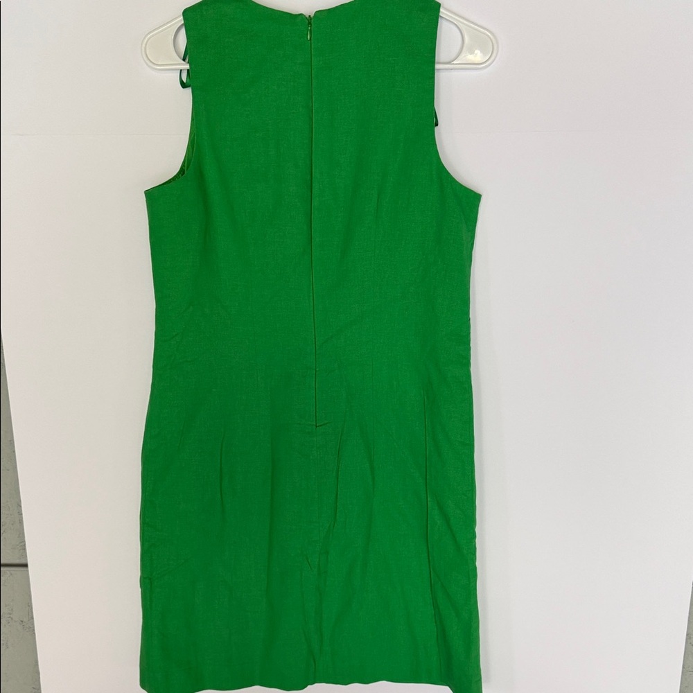 Sleeveless Emerald Midi Dress with Gold Embellished Neckline by J. Howard - Picture 4 of 7